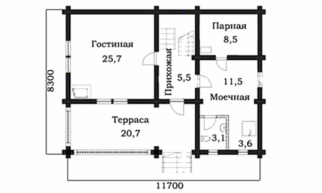 Планировка первого этажа
