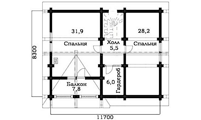 Планировка мансарды