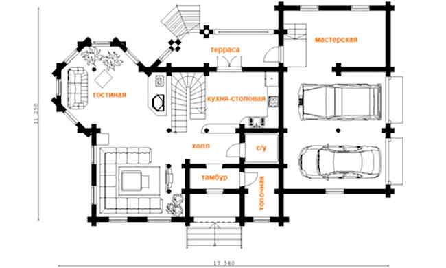Планировка первого этажа