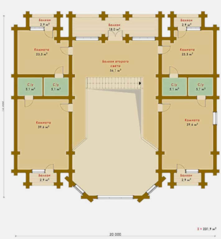 Планировка второго этажа