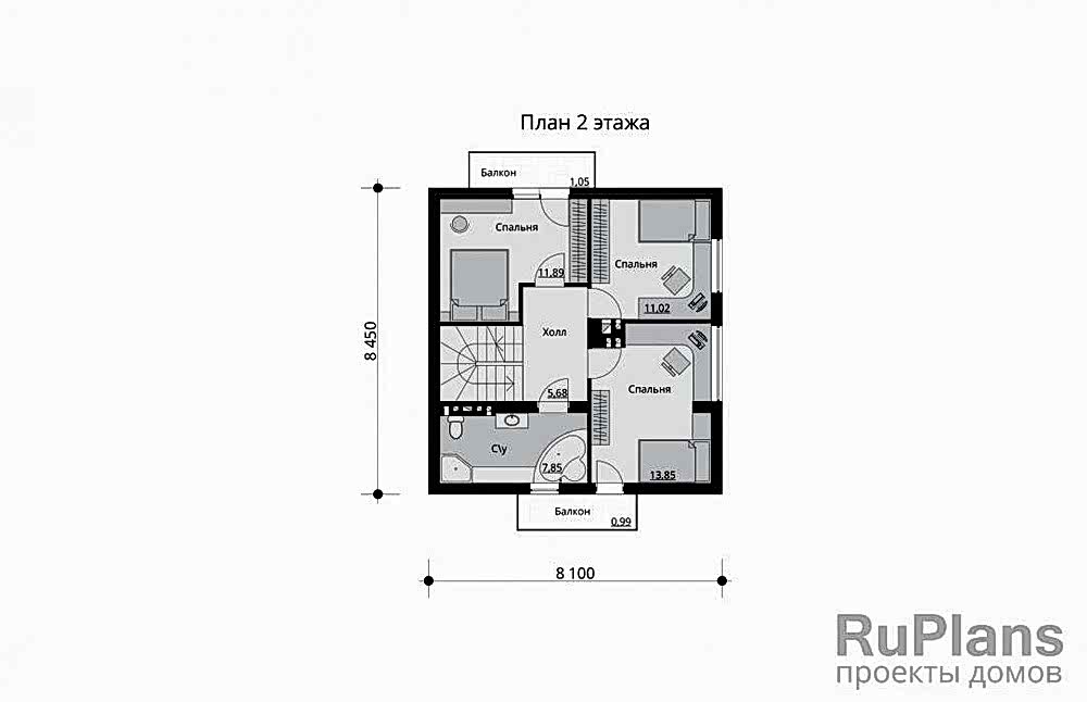 Планировка второго этажа