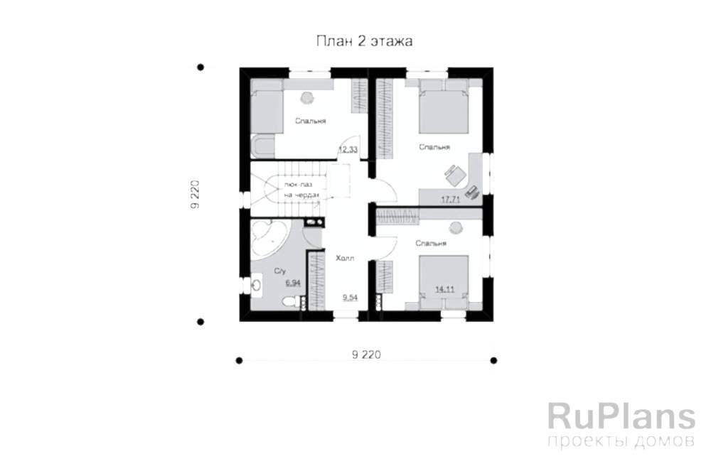 Планировка второго этажа