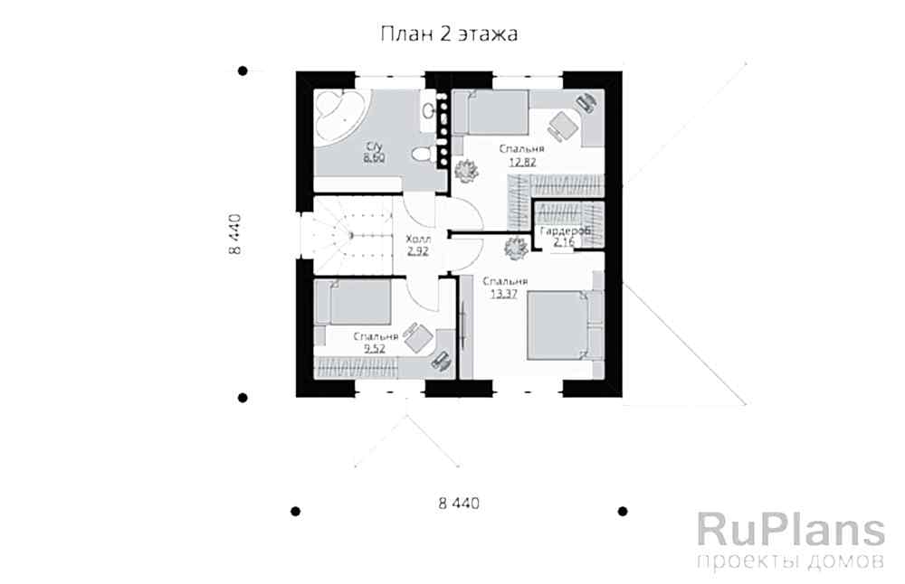 Планировка второго этажа