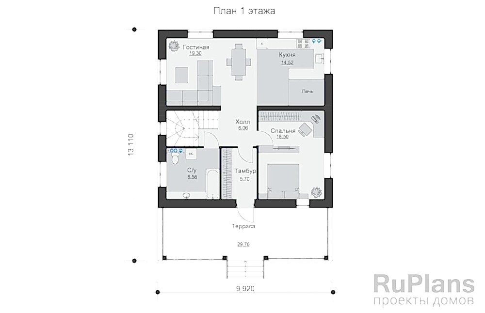 Планировка первого этажа