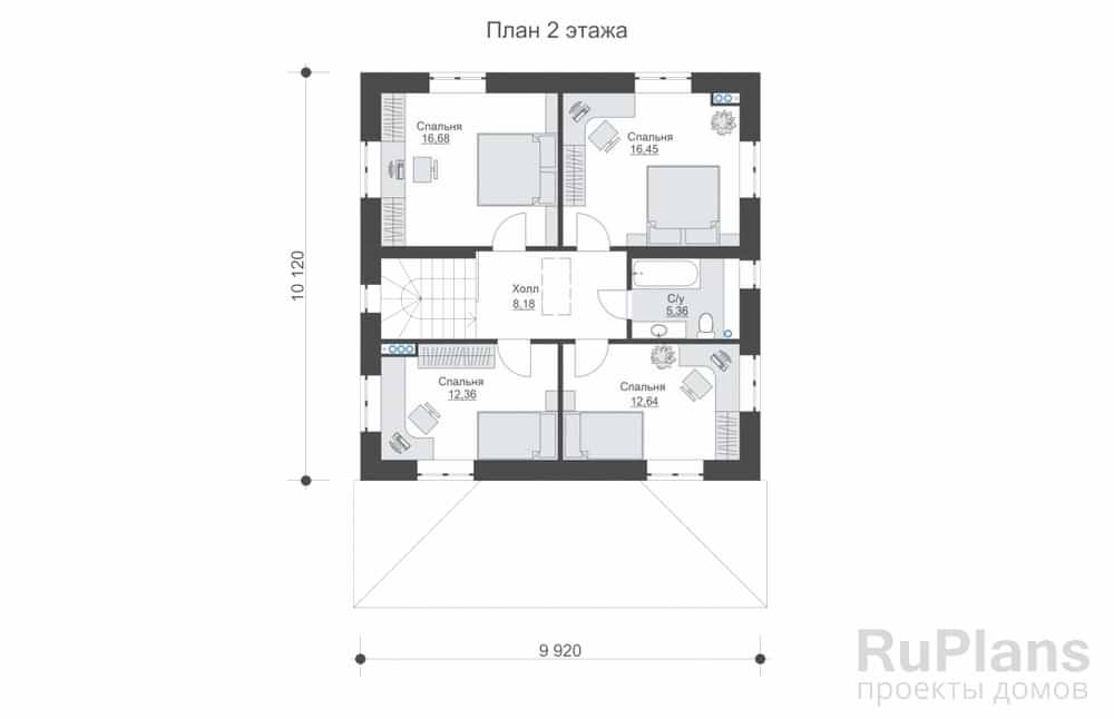 Планировка второго этажа