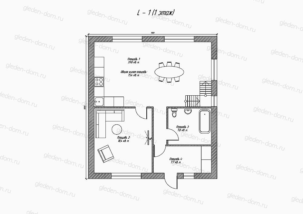 Планировка первого этажа Планировка первого этажа