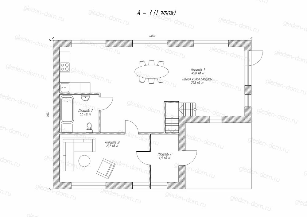 Планировка первого этажа Планировка первого этажа