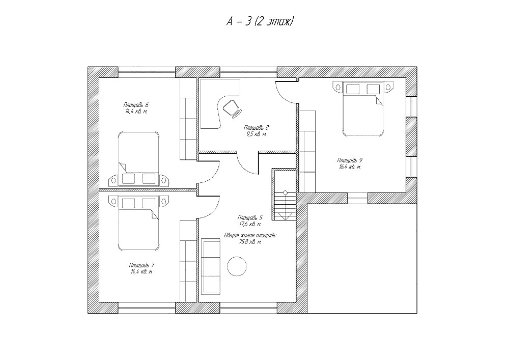 Планировка второго этажа Планировка второго этажа