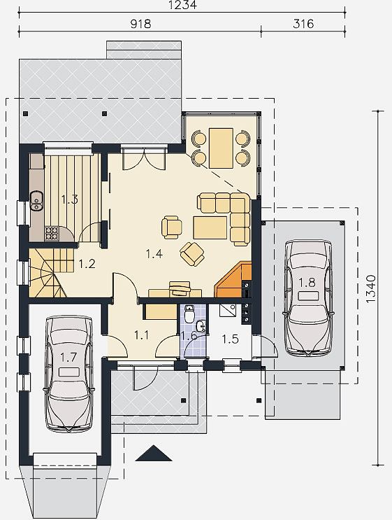 Планировка первого этажа