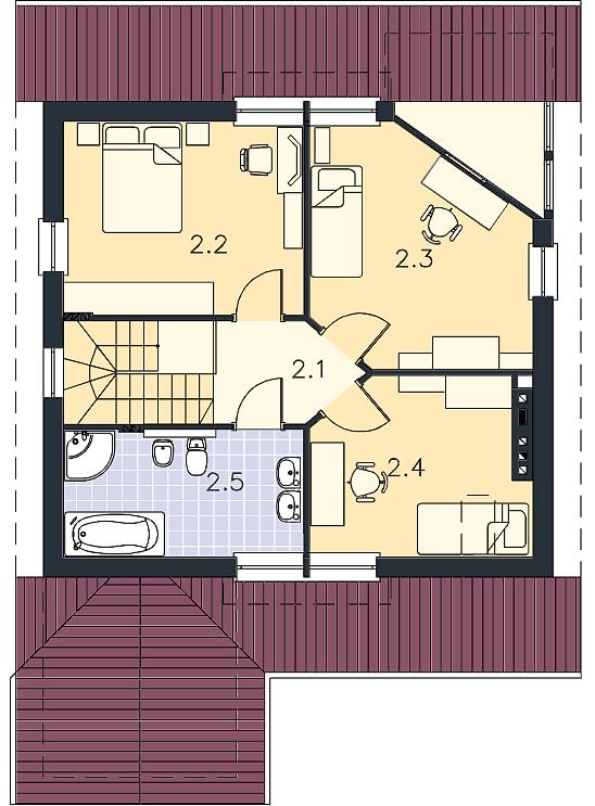 Планировка мансарды