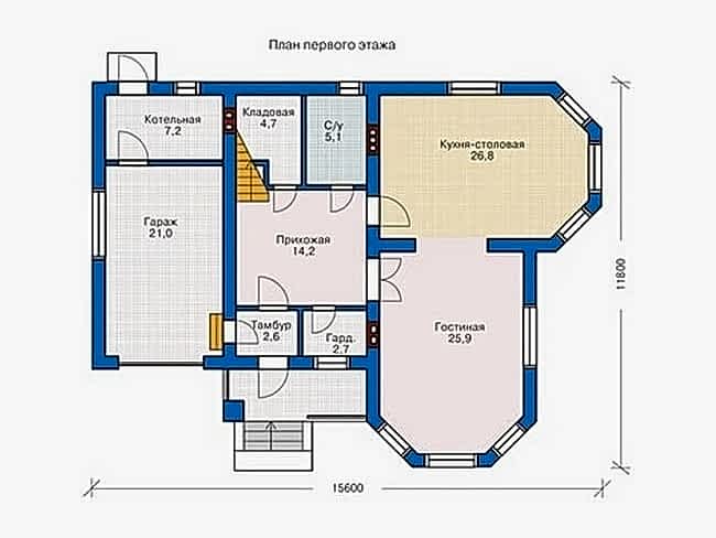 Планировка первого этажа
