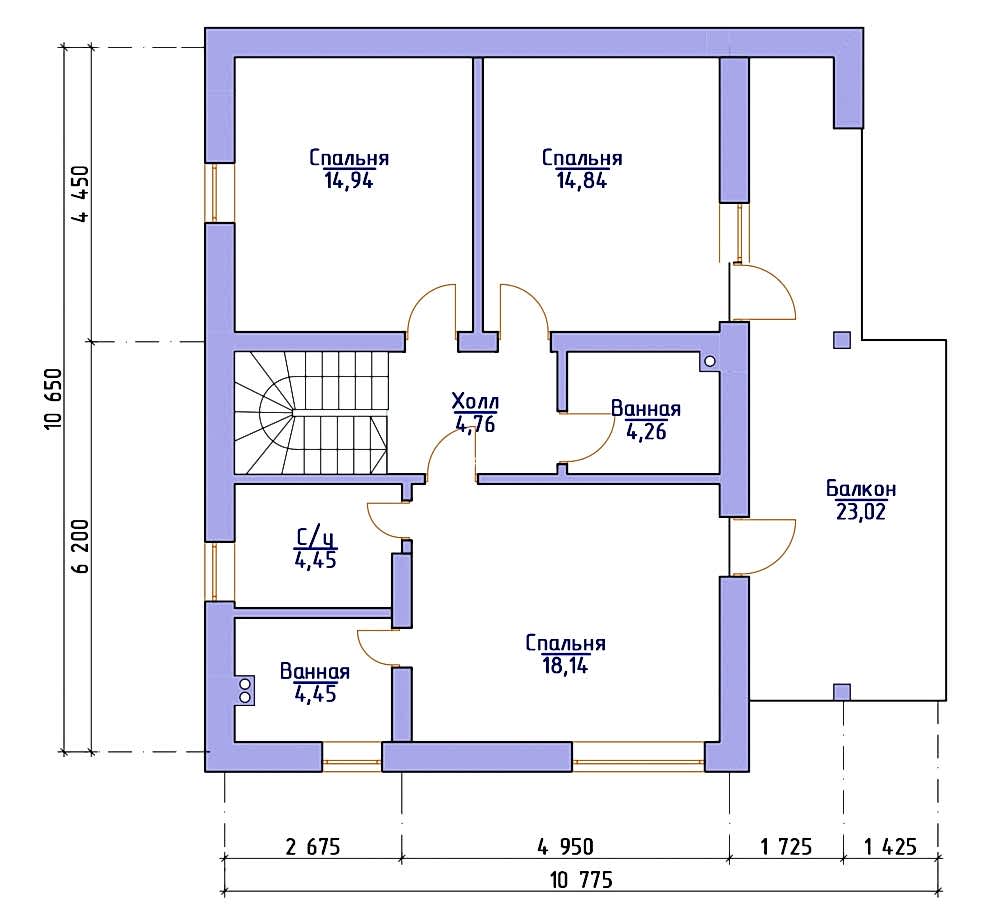 Планировка второго этажа