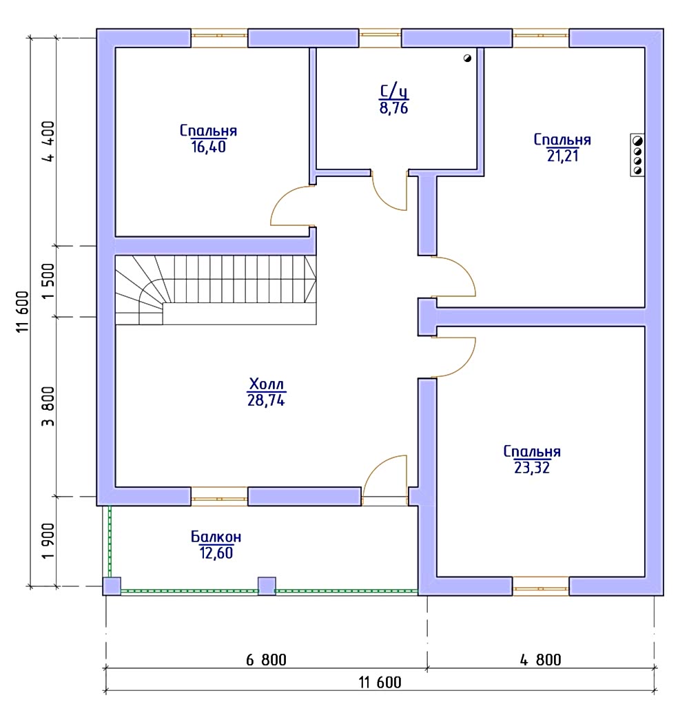 Планировка мансарды