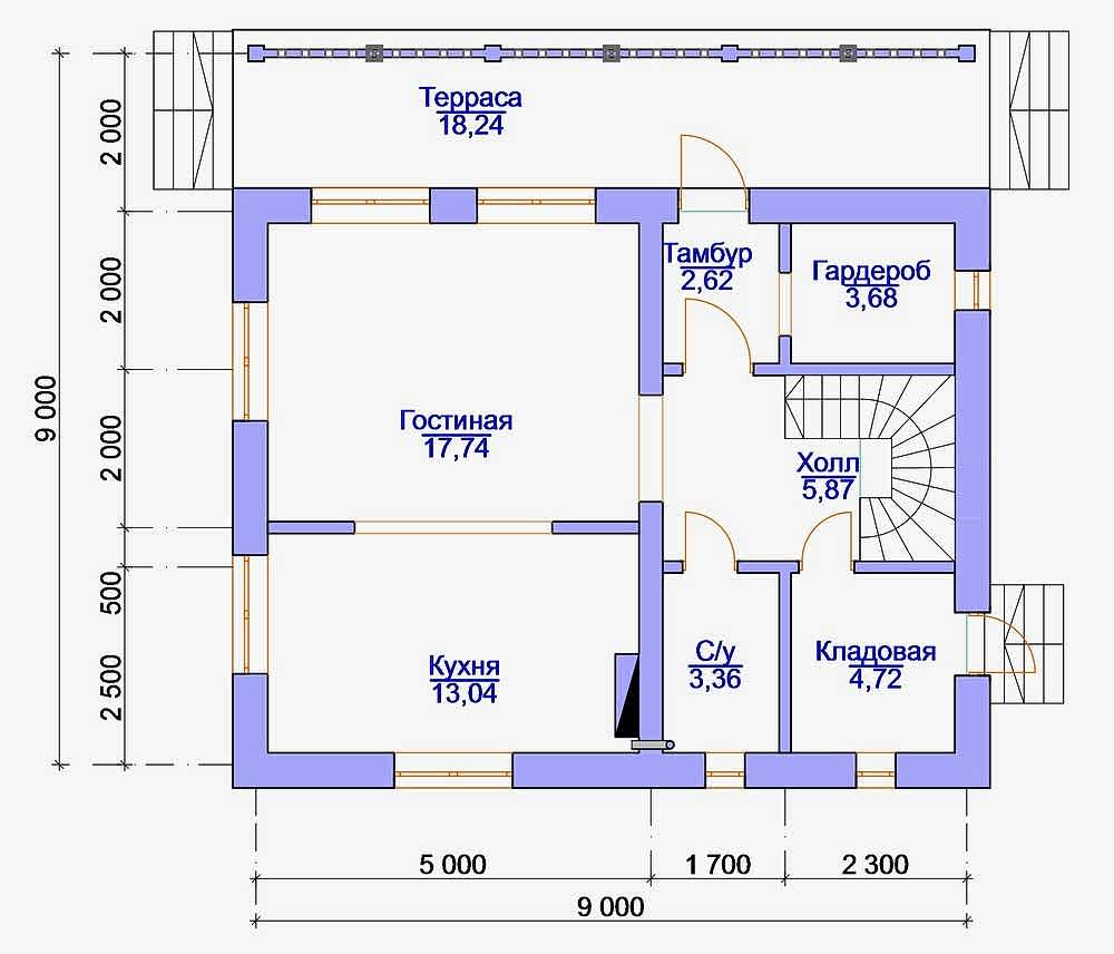 Планировка первого этажа