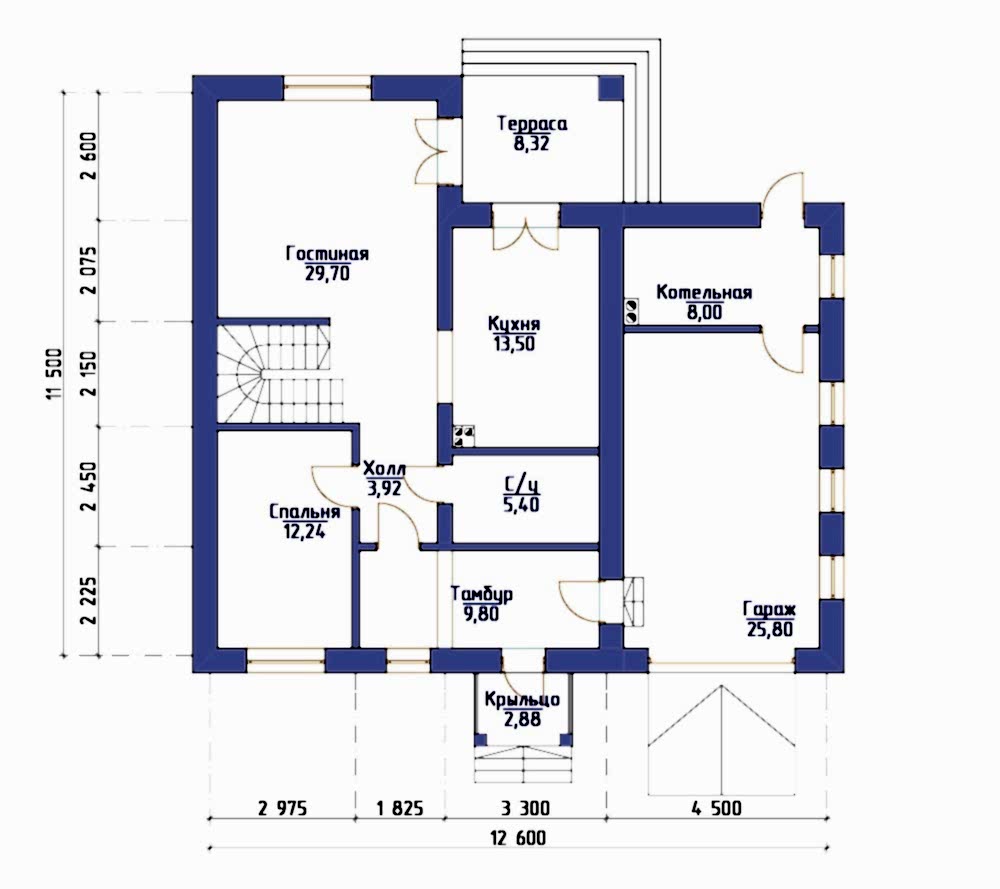 Планировка первого этажа