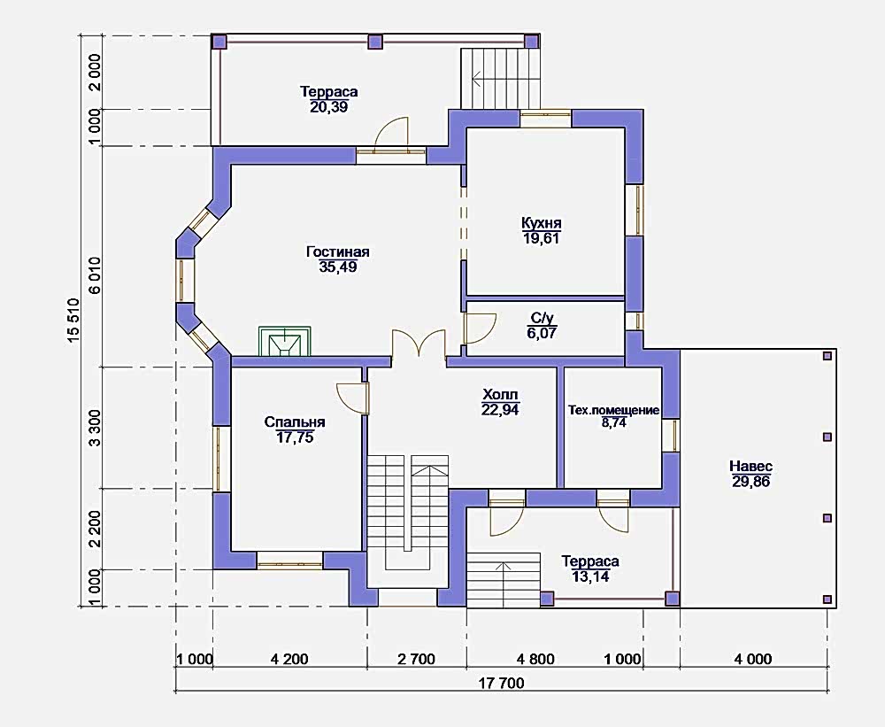 Планировка первого этажа