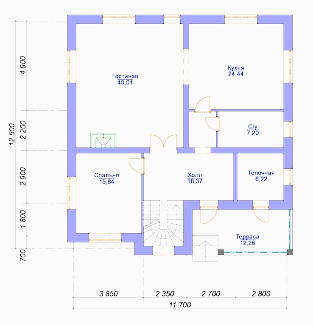 Планировка первого этажа