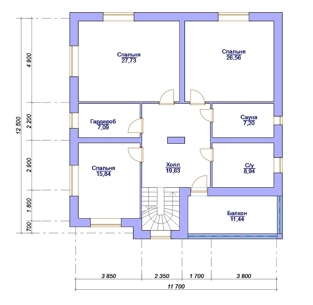 Планировка второго этажа