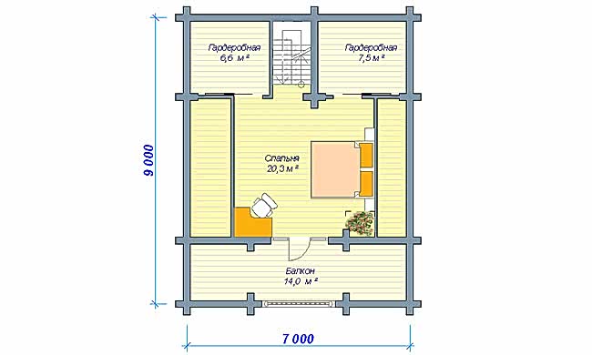 Планировка мансарды