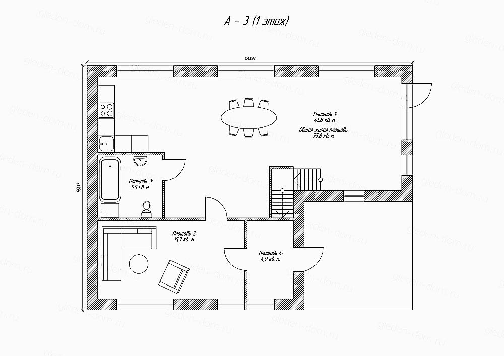 Планировка первого этажа